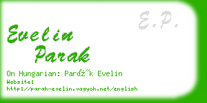 evelin parak business card